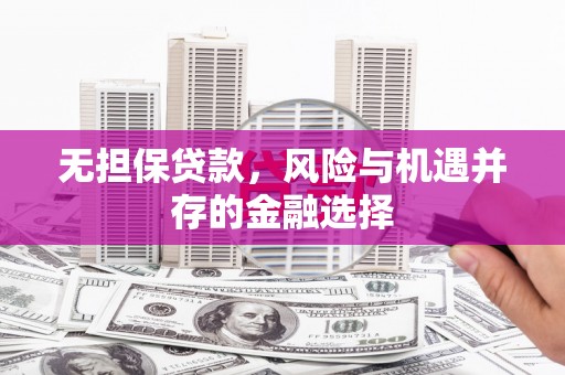七里河无担保贷款，风险与机遇并存的金融选择