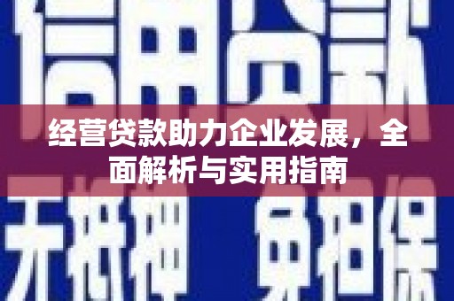 七里河经营贷款助力企业发展，全面解析与实用指南