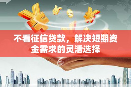 七里河不看征信贷款，解决短期资金需求的灵活选择