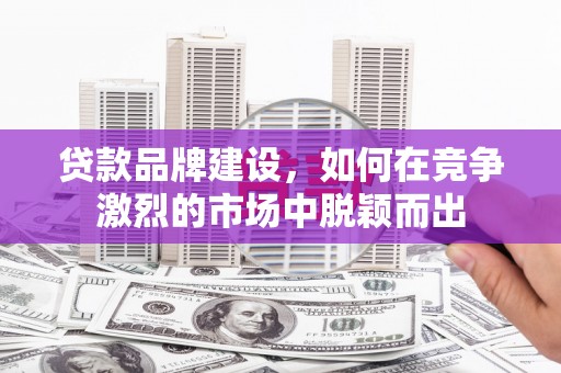七里河贷款品牌建设，如何在竞争激烈的市场中脱颖而出