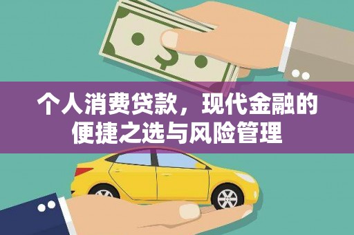 七里河个人消费贷款，现代金融的便捷之选与风险管理