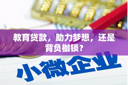 七里河教育贷款，助力梦想，还是背负枷锁？
