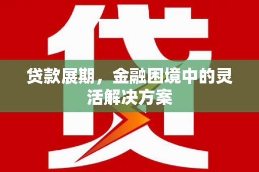 七里河贷款展期，金融困境中的灵活解决方案