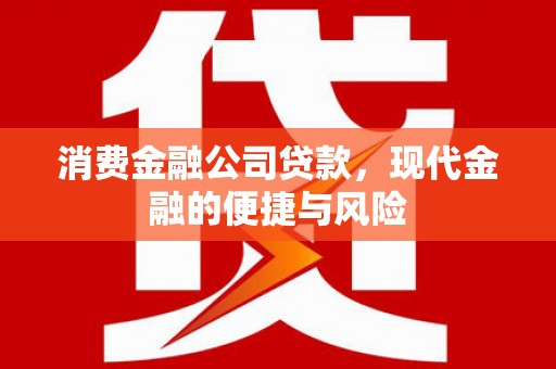 七里河消费金融公司贷款，现代金融的便捷与风险
