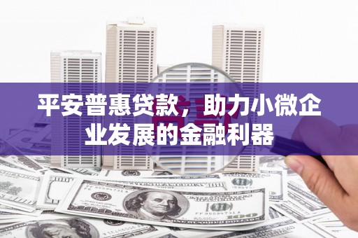 七里河平安普惠贷款，助力小微企业发展的金融利器