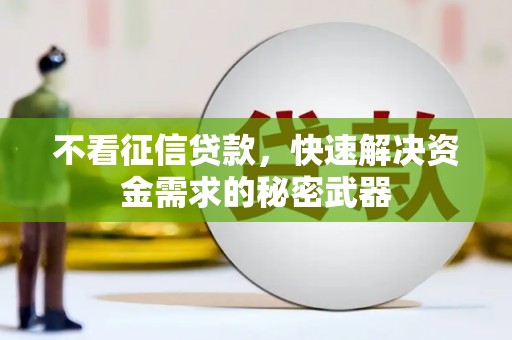 七里河不看征信贷款，快速解决资金需求的秘密武器