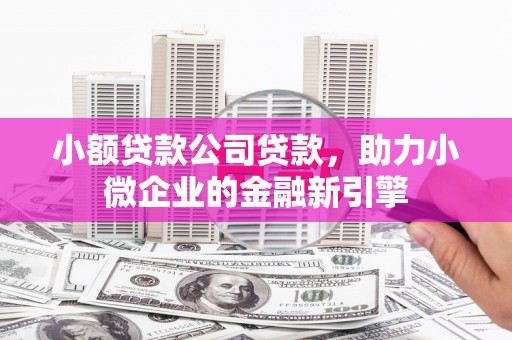 七里河小额贷款公司贷款，助力小微企业的金融新引擎