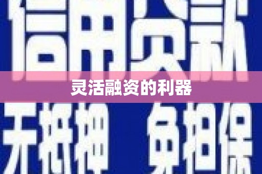 七里河灵活融资的利器
