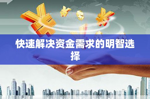 七里河快速解决资金需求的明智选择