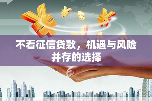 七里河不看征信贷款，机遇与风险并存的选择